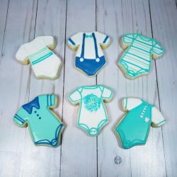 baby boy shower cookies